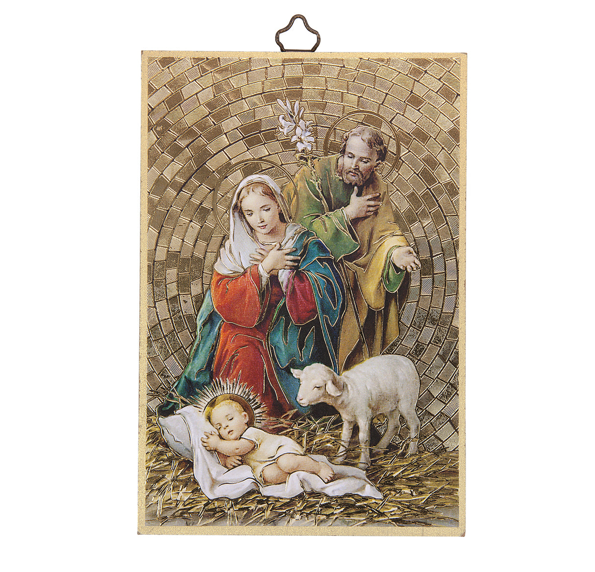 Nativity Mosaic Plaque from Italy 4x6 inches