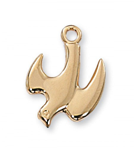 Gold over Sterling Silver Dove Pendant J394