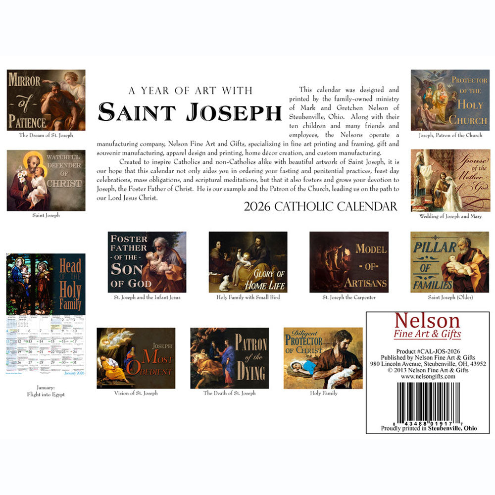 2026 Year with Saint Joseph Catholic Wall Calendar