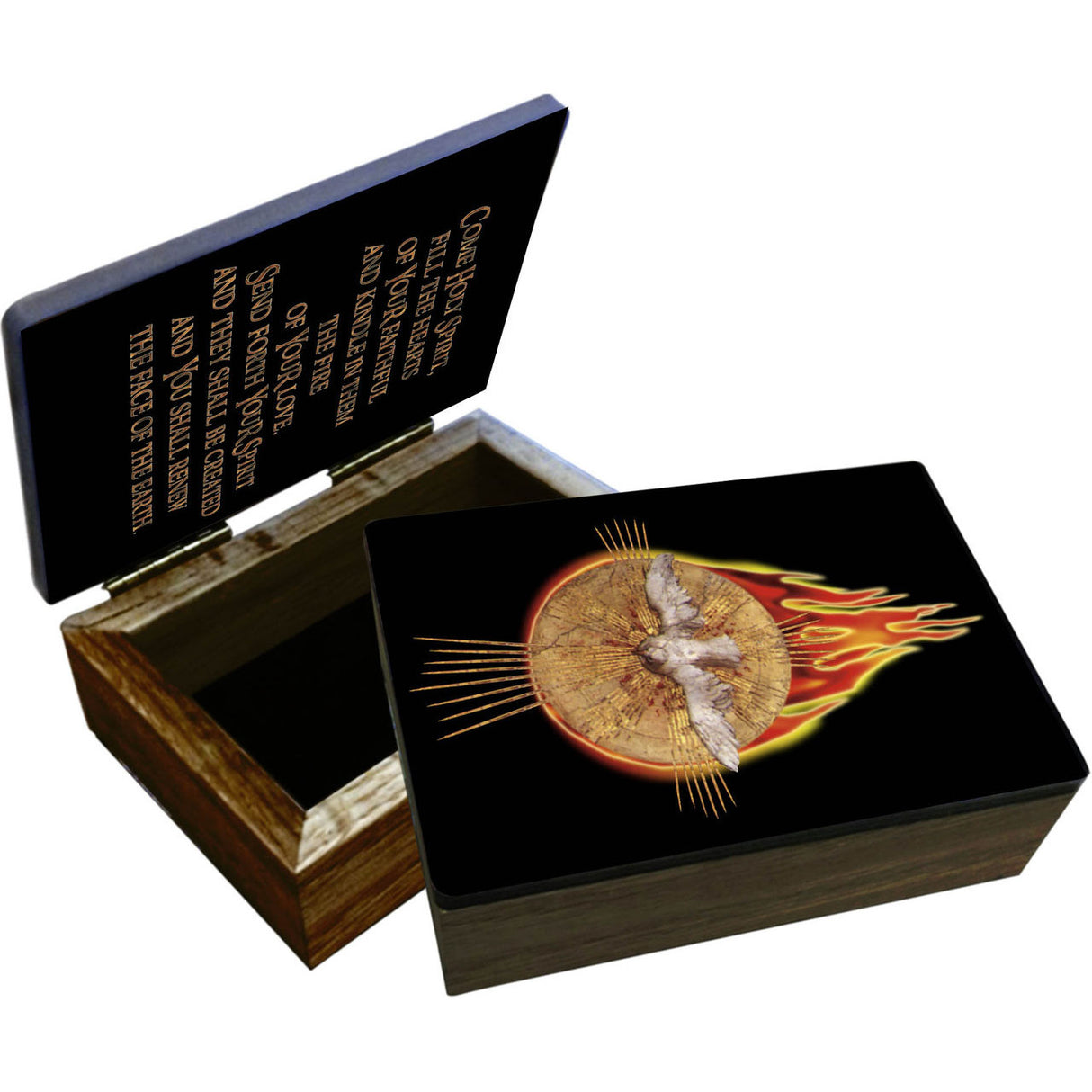 Holy Spirit Let the Fire Fall Keepsake Box
