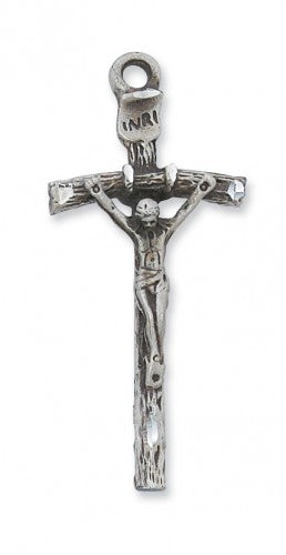 Sterling Silver Papal Crucifix Pendant L660