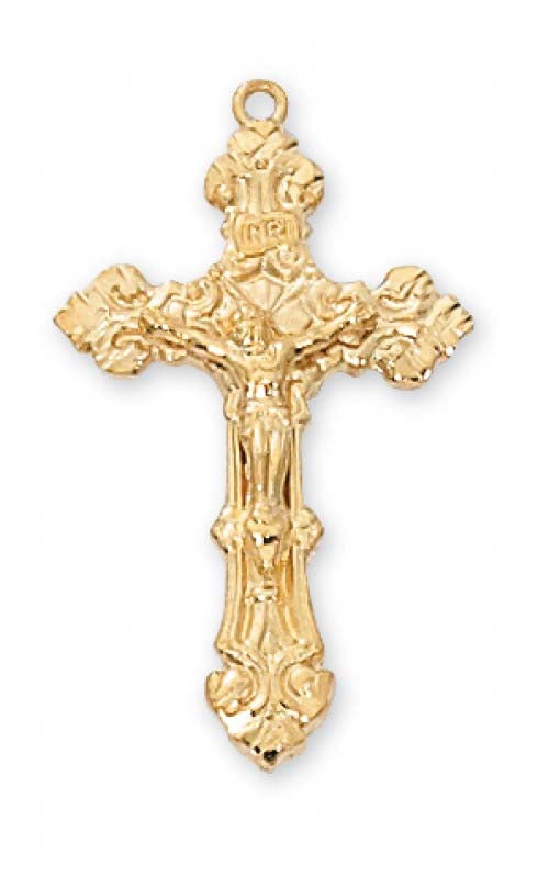 Crucifix Necklace in Gold Plated Sterling Sliver J5020