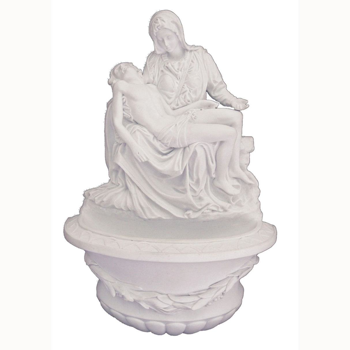 White Pieta Holy Water Font SR-75364-W