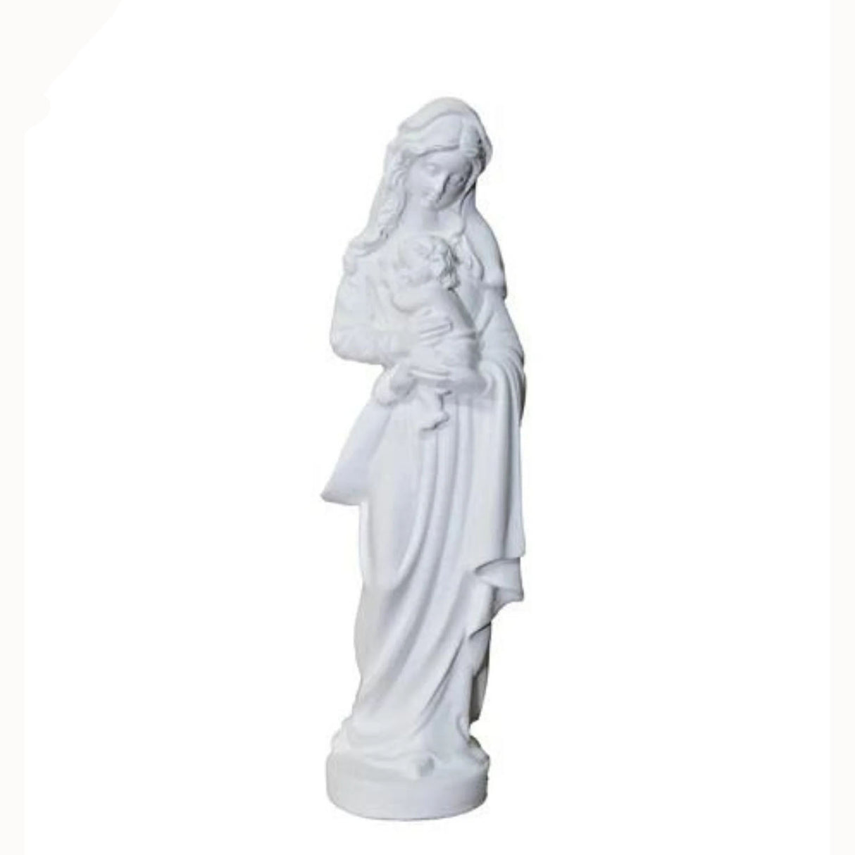 6 inch White Madonna & Child Figure - ME-3