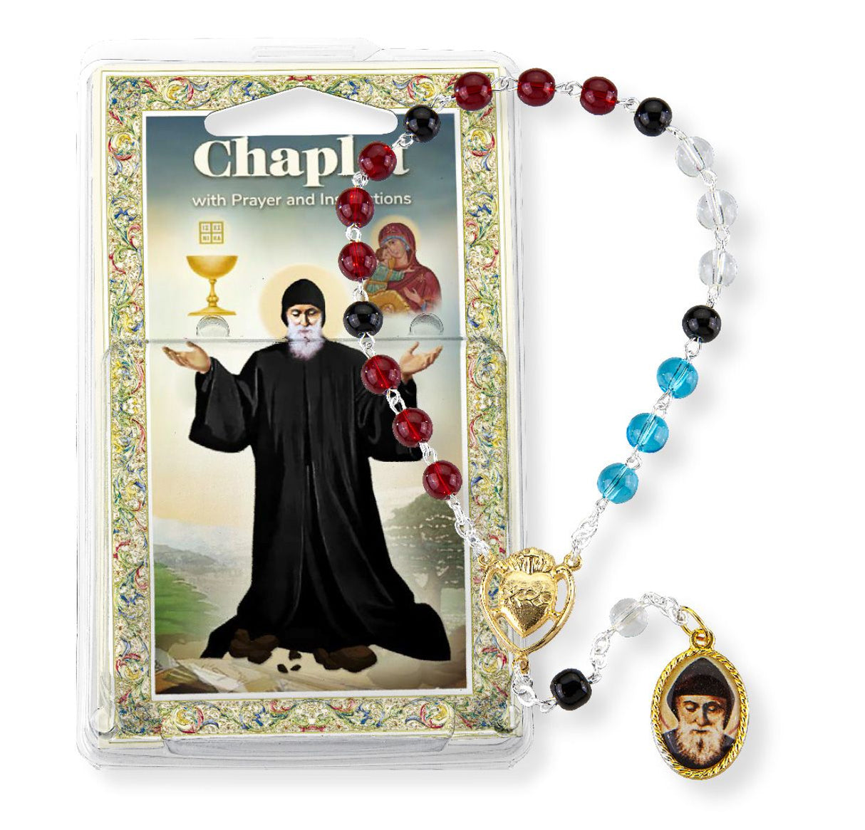 St Charbel Chaplet with Card 0425X