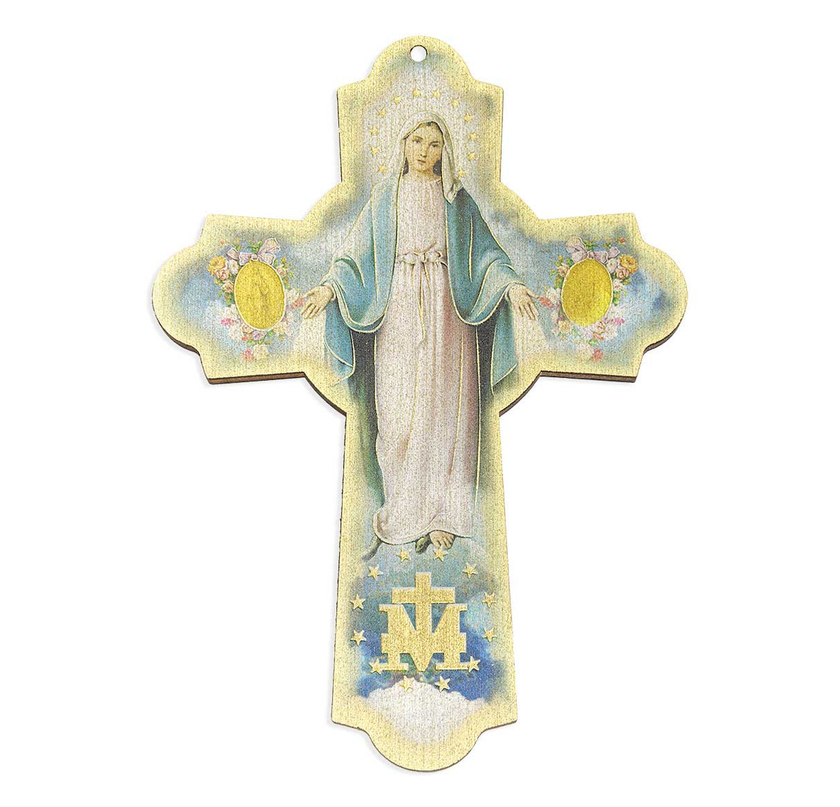 6 inch Miraculous Medal Cross Plaque 348-253
