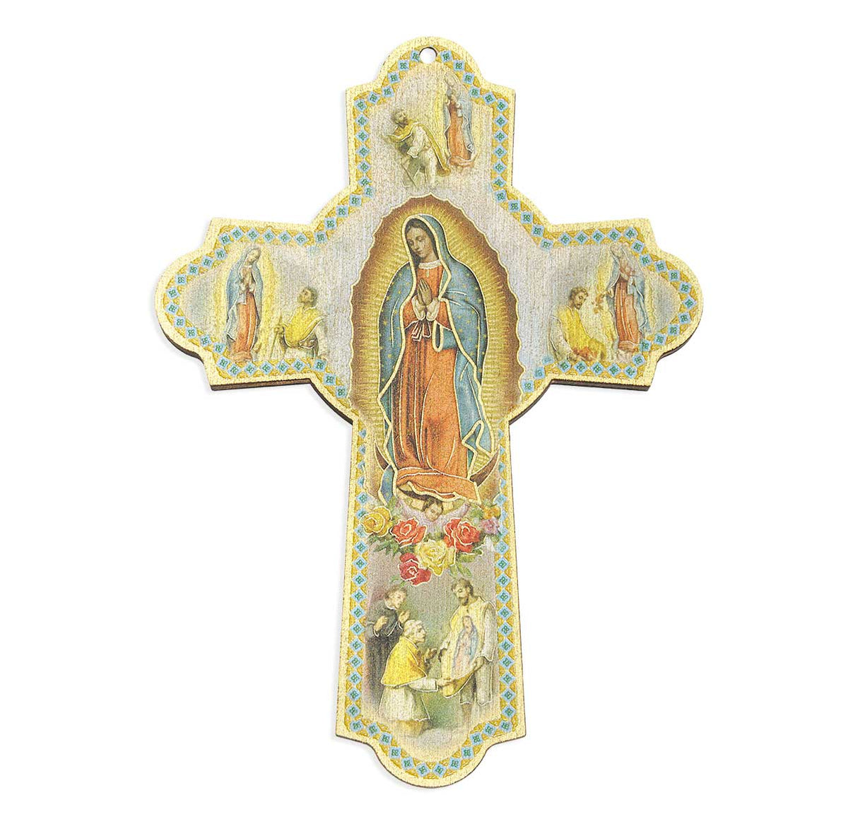 6 inch Our Lady of Guadalupe Cross Plaque 348-216