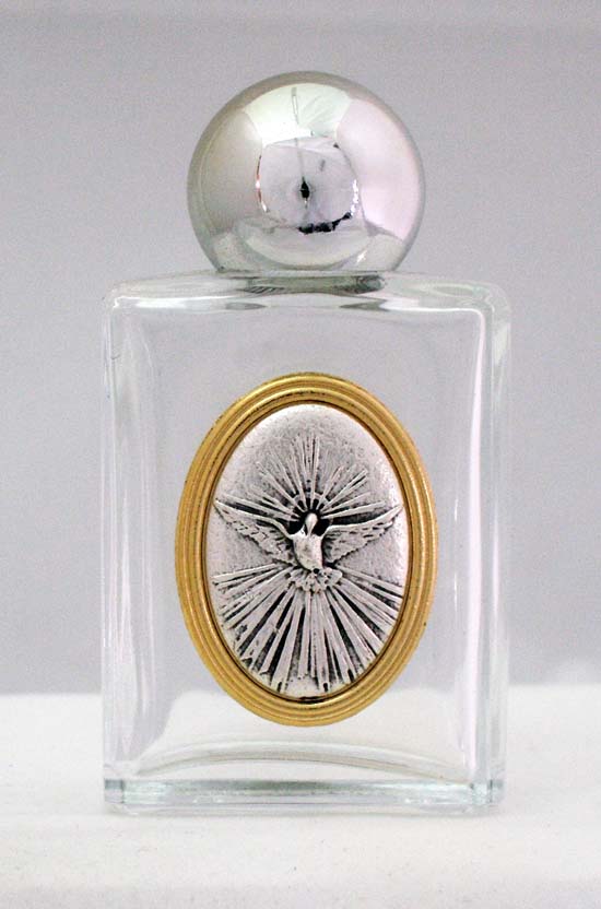7cm Holy Water Glass Bottle with Holy Sprit Medal