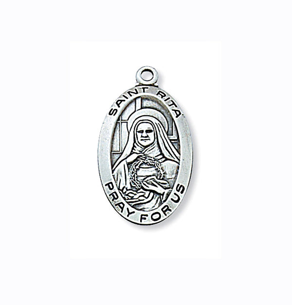 Saint Rita Sterling Medal L500RT