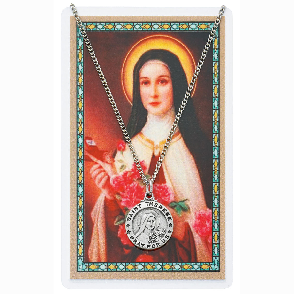 St Therese Pendant and Holy Card Set PSD600TF