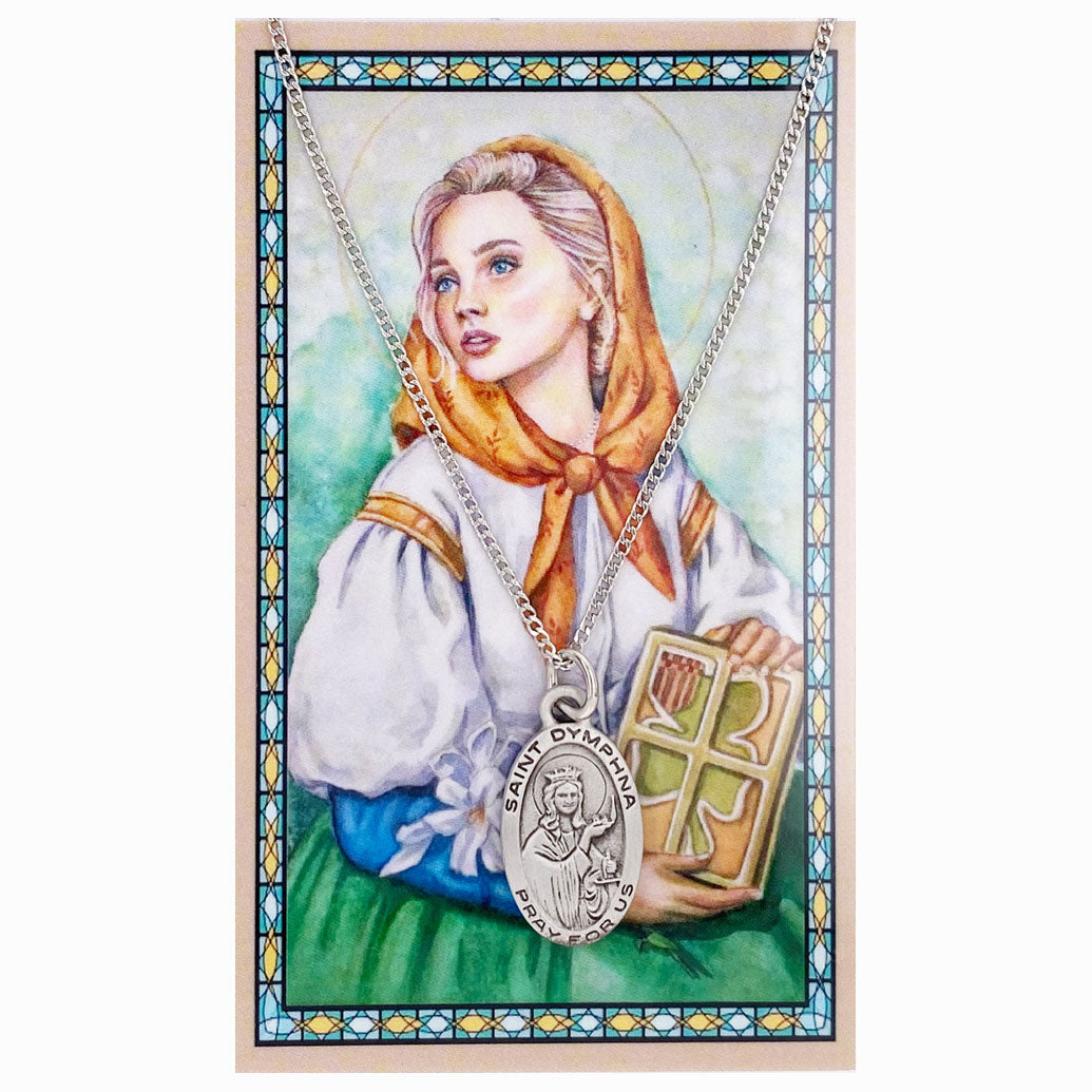 St Dymphna Pendant and Prayer Card Set PSD500DY