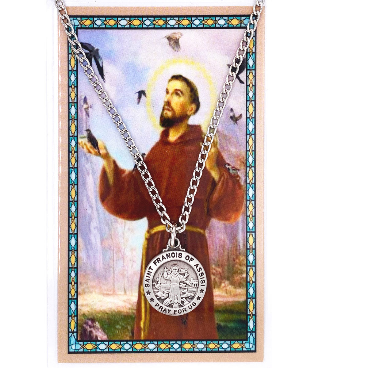 St Francis of Assisi Pendant and Holy Card Set PSD600FR