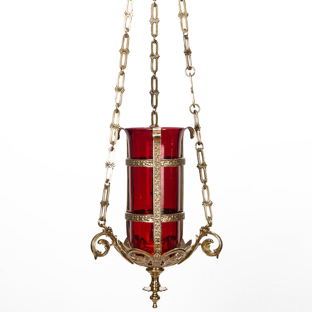 Hanging Brass Sanctuary Lamp H-38