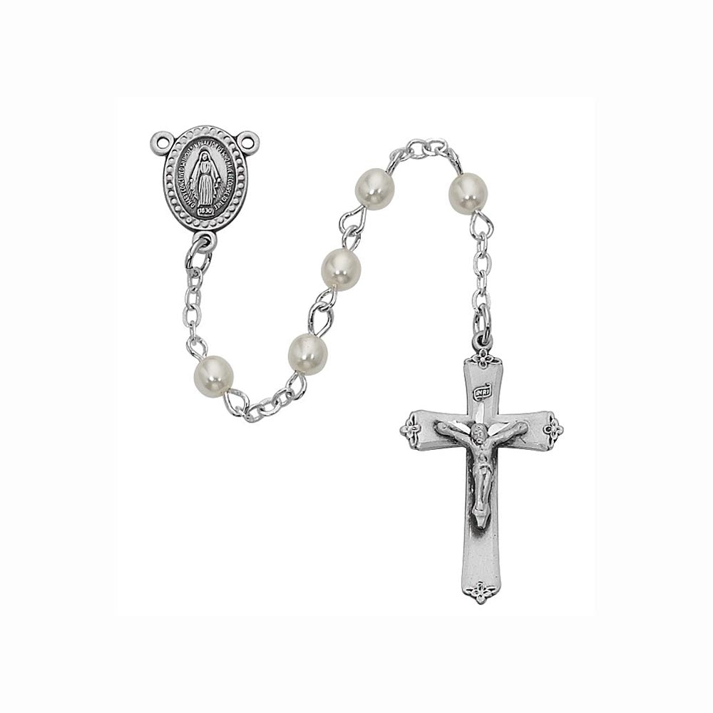 Sterling Silver Pearl Rosary for Baby 210LG