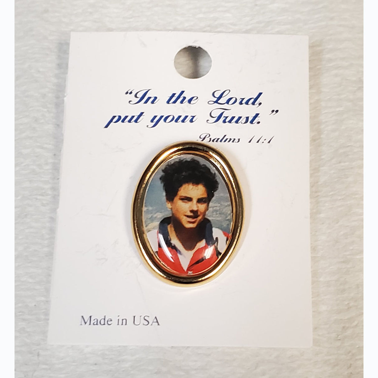 Carlo Acutis Photo Lapel Pin