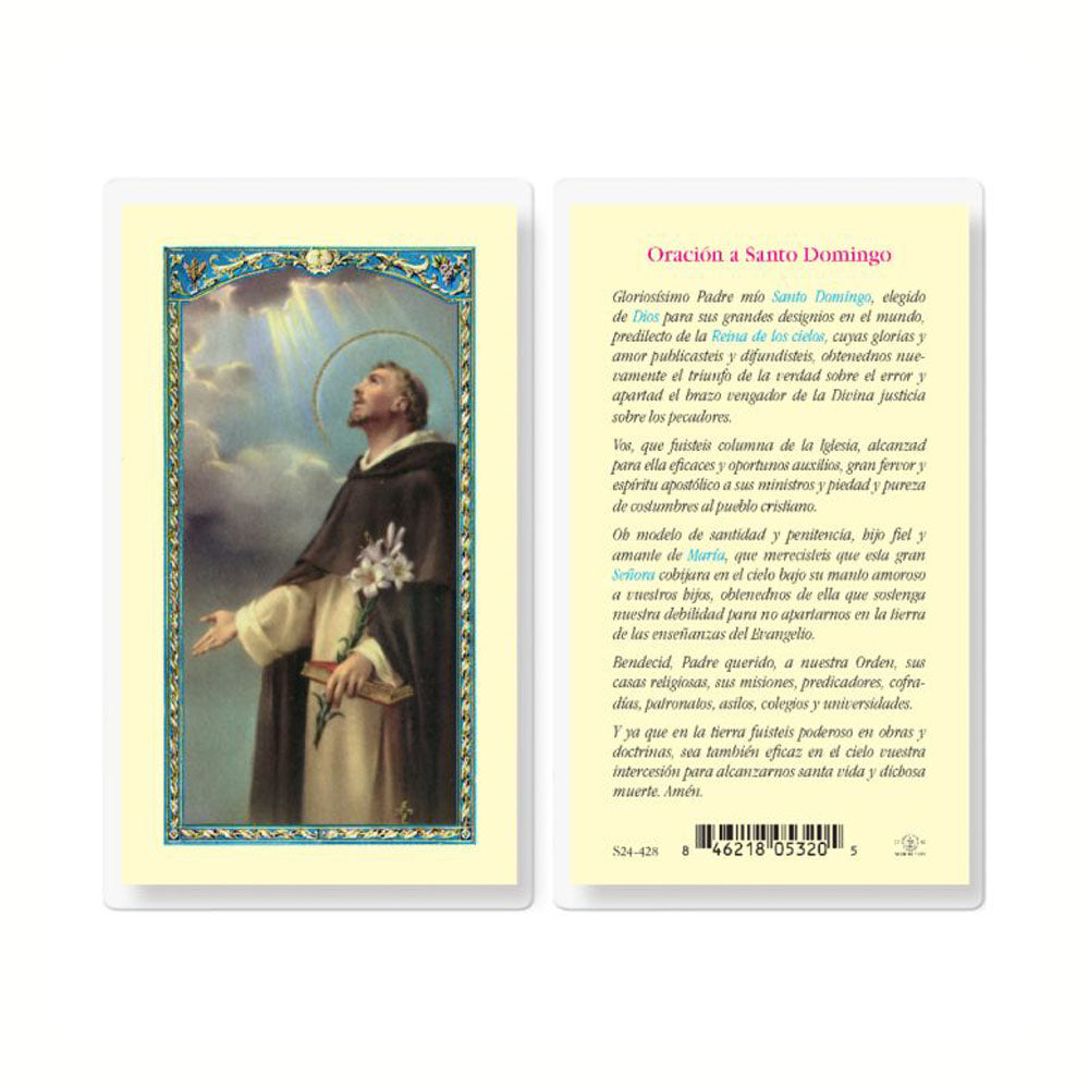 Oracion a Santo Domingo Holy Card