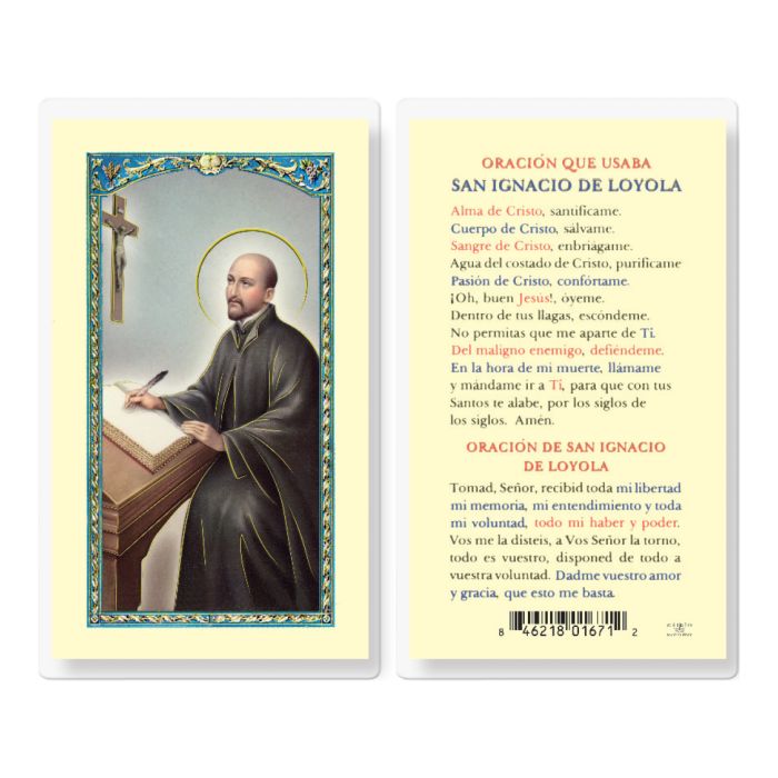 Oracion Que Usaba San Ignagio De Loyola Holy Card