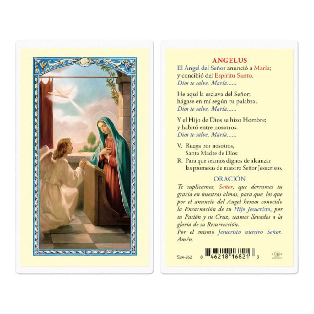 Angelus en Espanol Laminated Holy Card