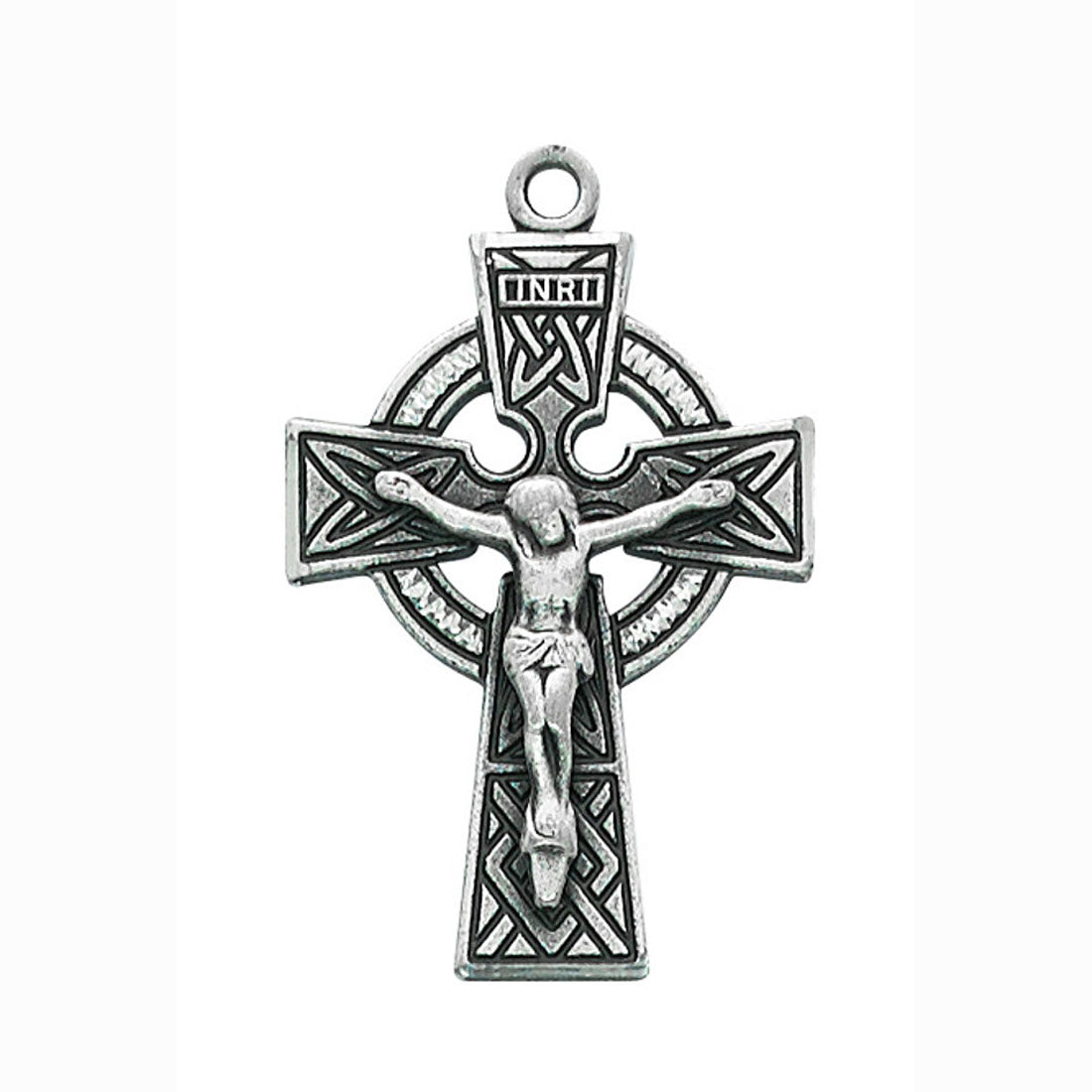1-1/2 inch Sterling Silver Celtic Crucifix on 24" Chain L9030