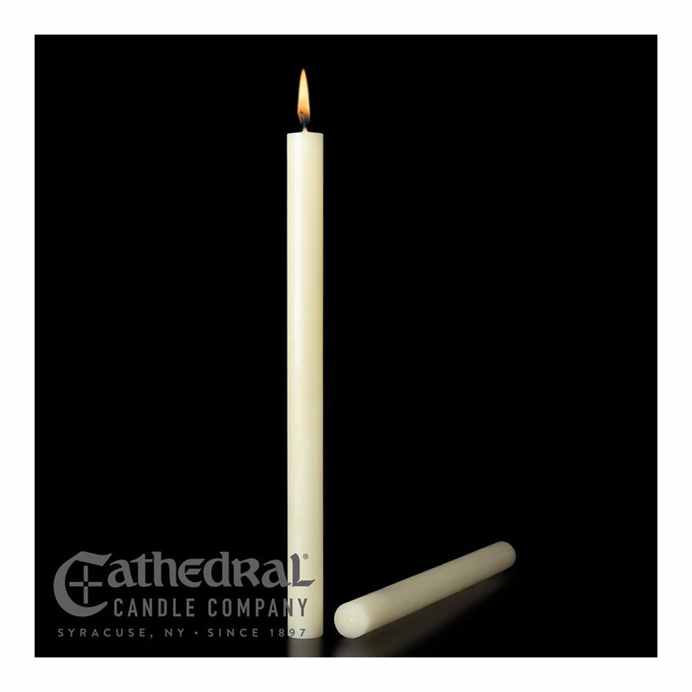 Spec 3 51% Beeswax Candles (1-1/8 x 10-1/2 inch Plain End) -18 per box