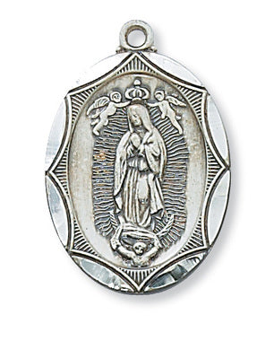 Sterling Silver Our Lady of Guadalupe Medal- no. L2503GU