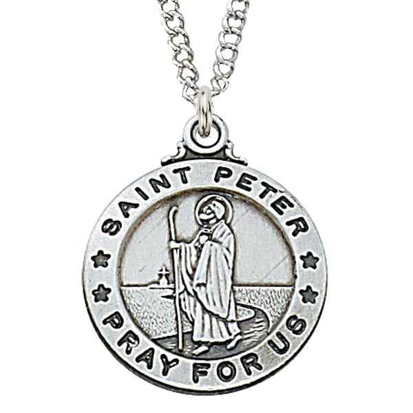 Saint Peter Sterling Silver Medal - no. L600PTR