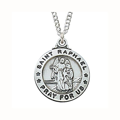 Saint Raphael the Archangel Sterling Silver Medal - no. L600RH