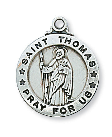 Sterling Saint Thomas the Apostle Medal L600TA