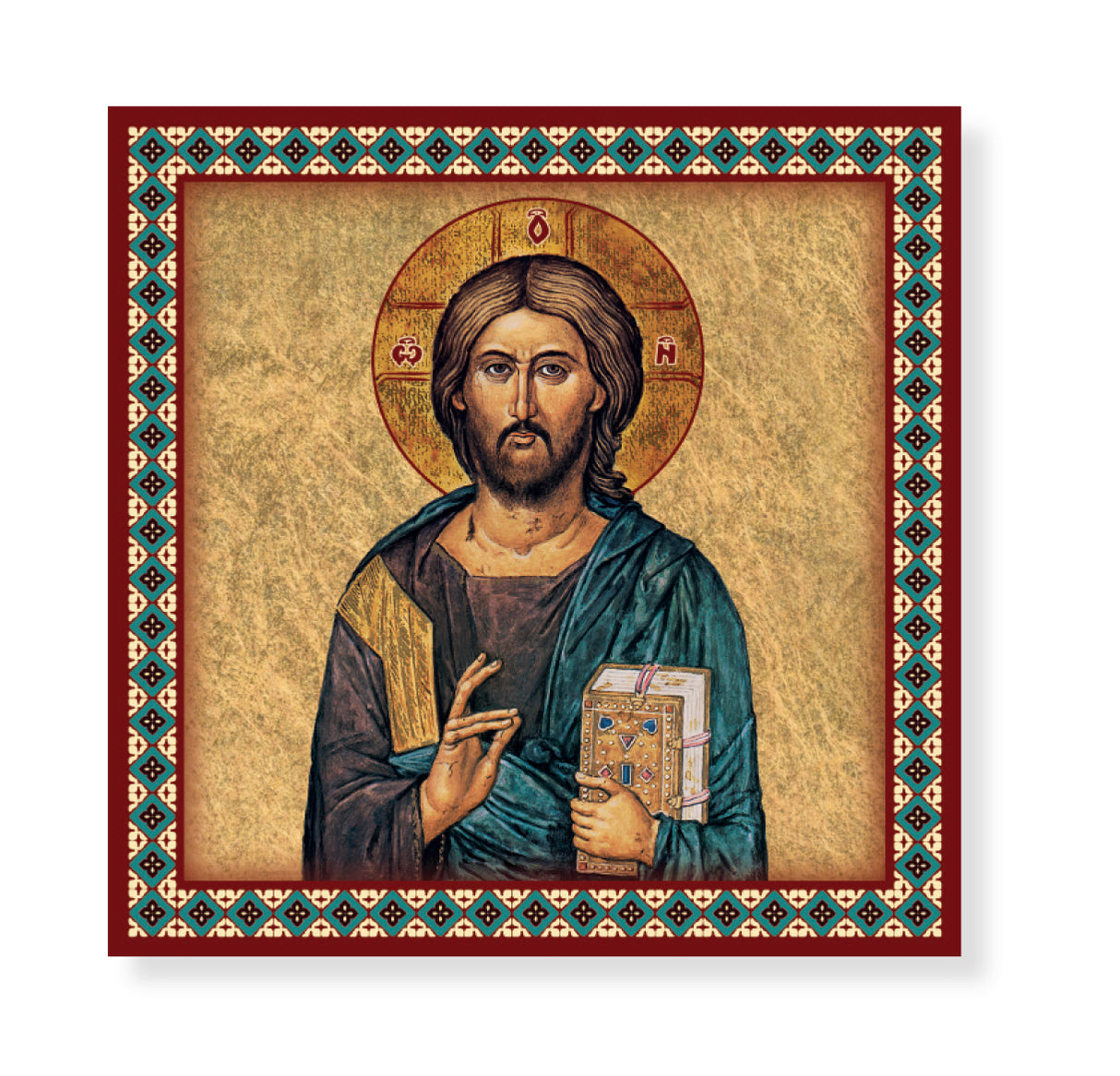 7-3/4 inch Christ the Teacher Printed Ceramic Tile - 2570-141