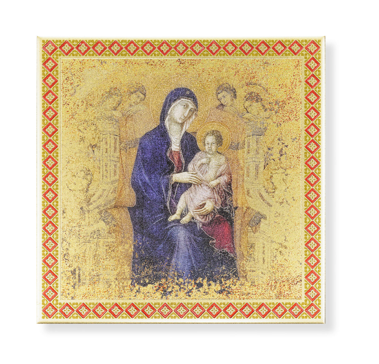 7.75 inch Giotto Madonna & Child Printed Ceramic Tile - 2570-837