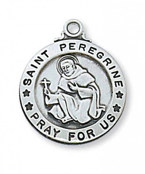 Saint Peregrine Sterling Silver Medal L600PE