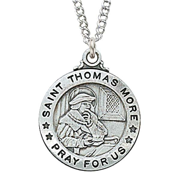 Saint Thomas More Sterling Silver Medal L600TM