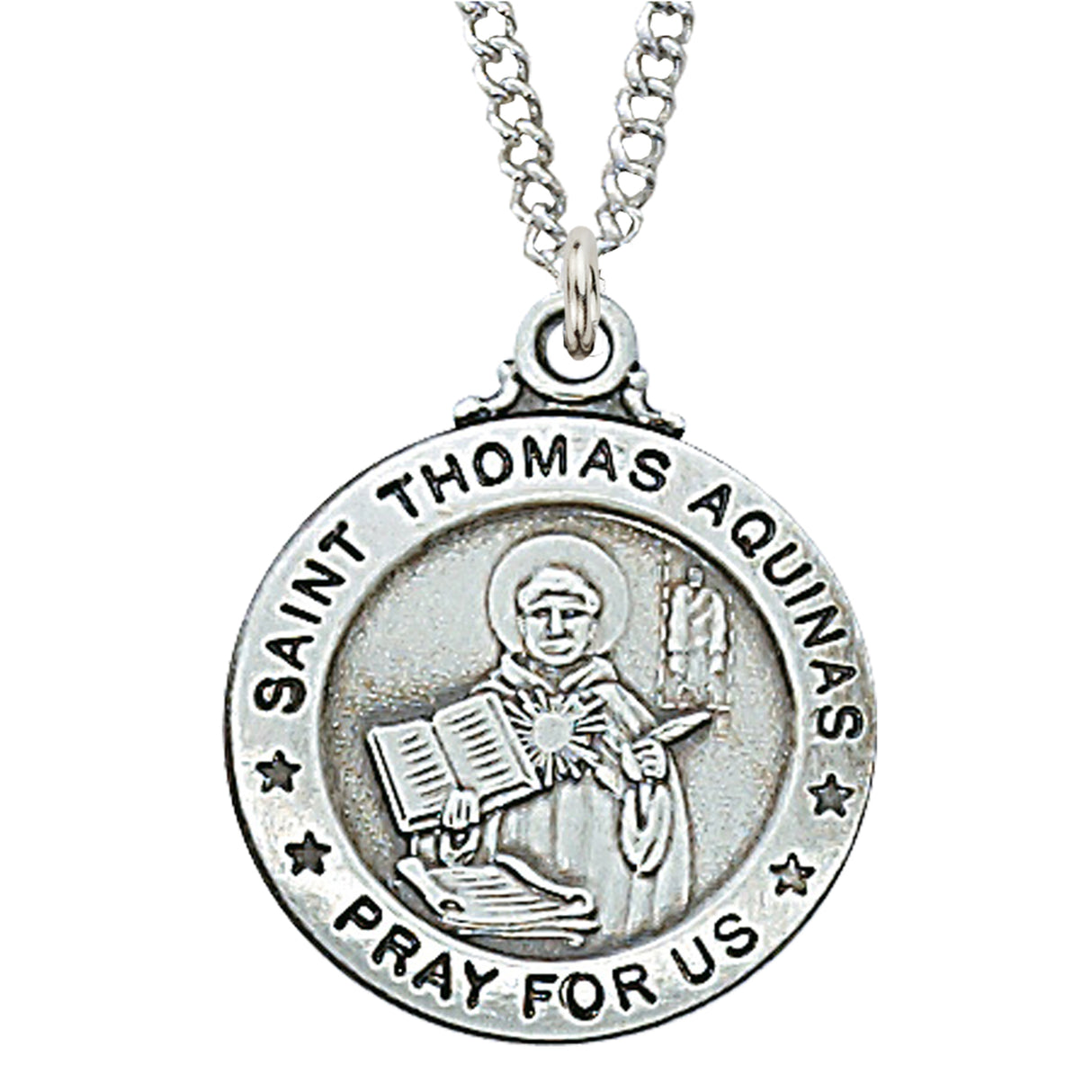 Sterling St Thomas Aquinas Necklace L600TQ