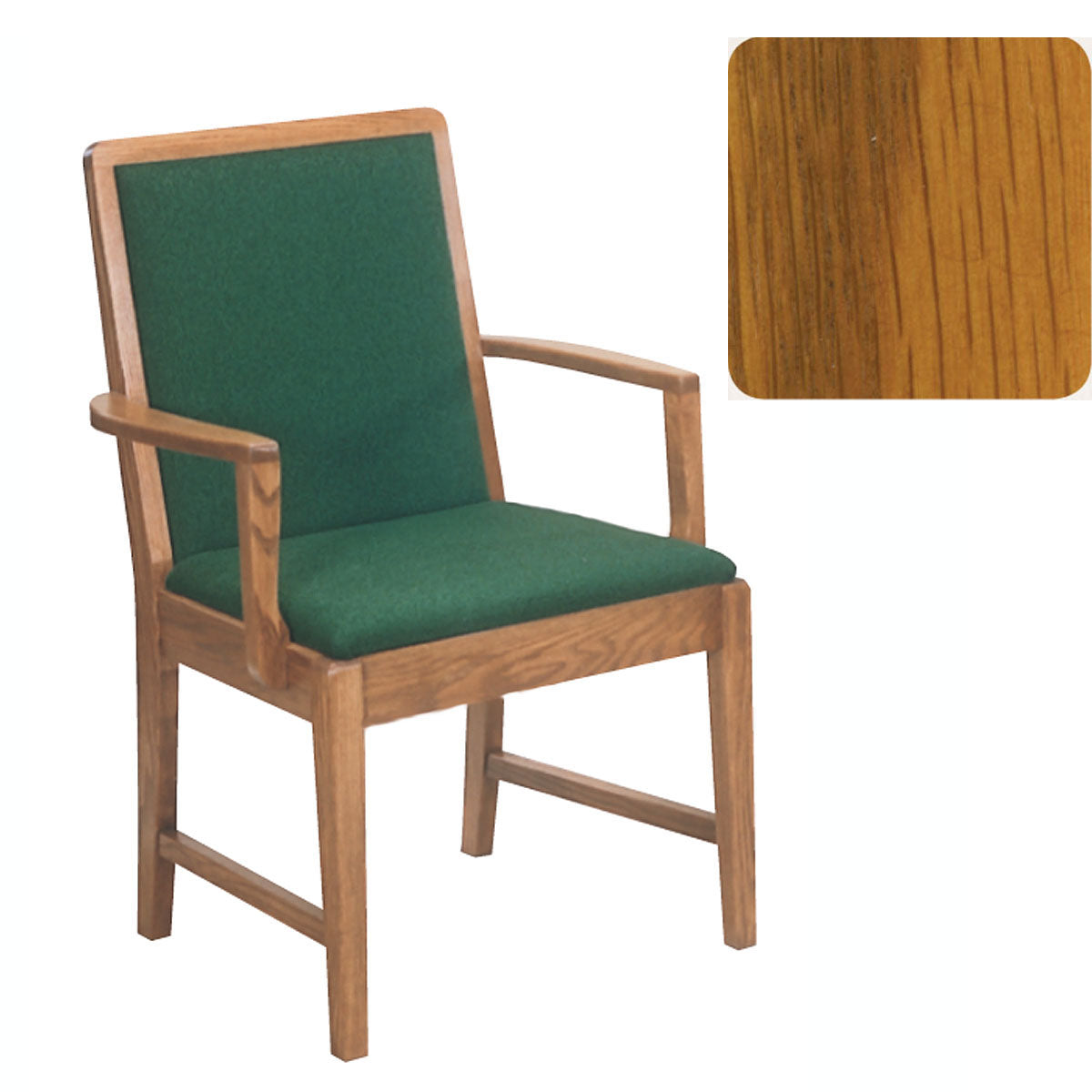 Harvest Oak Finish Sanctuary Arm Chair 170