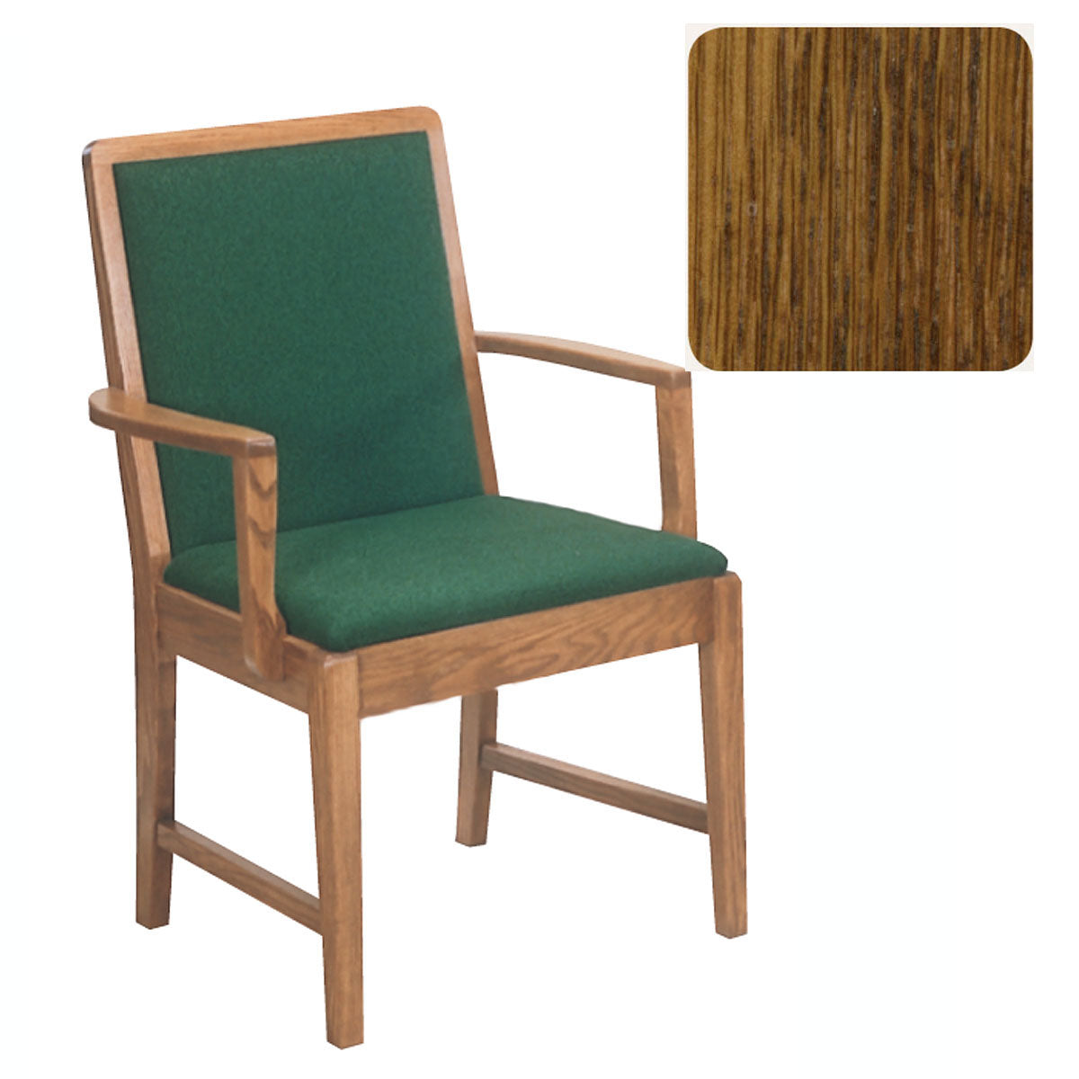 Medium Oak Finish Sanctuary Arm Chair 170