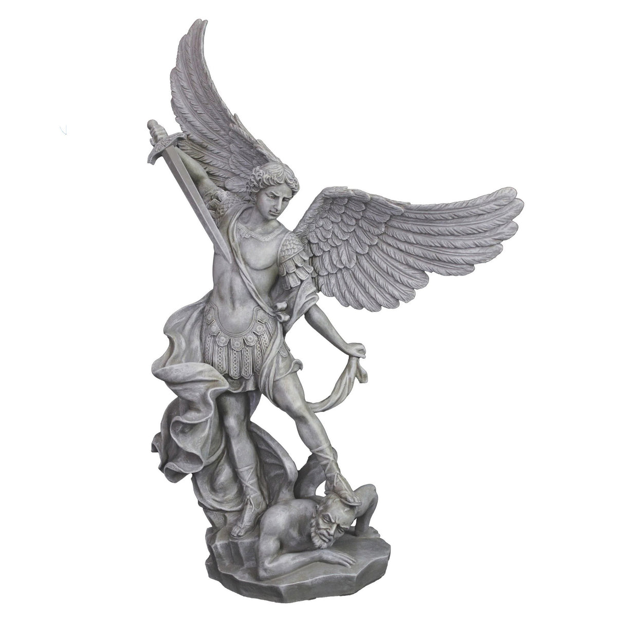 Saint Michael Stone Finish Statue - 14.5 inch
