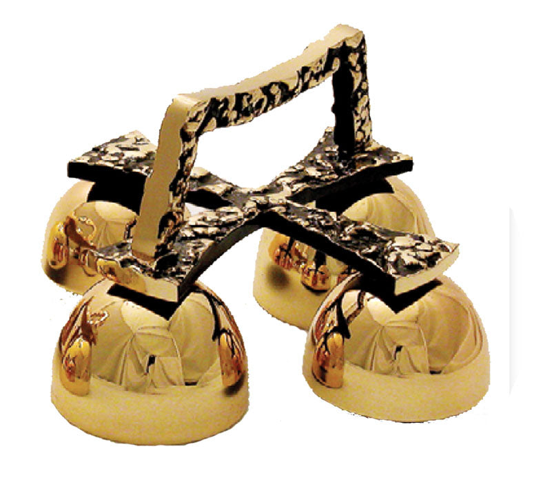 Bronze Altar Bells with Textured Handle - no. 26BL13