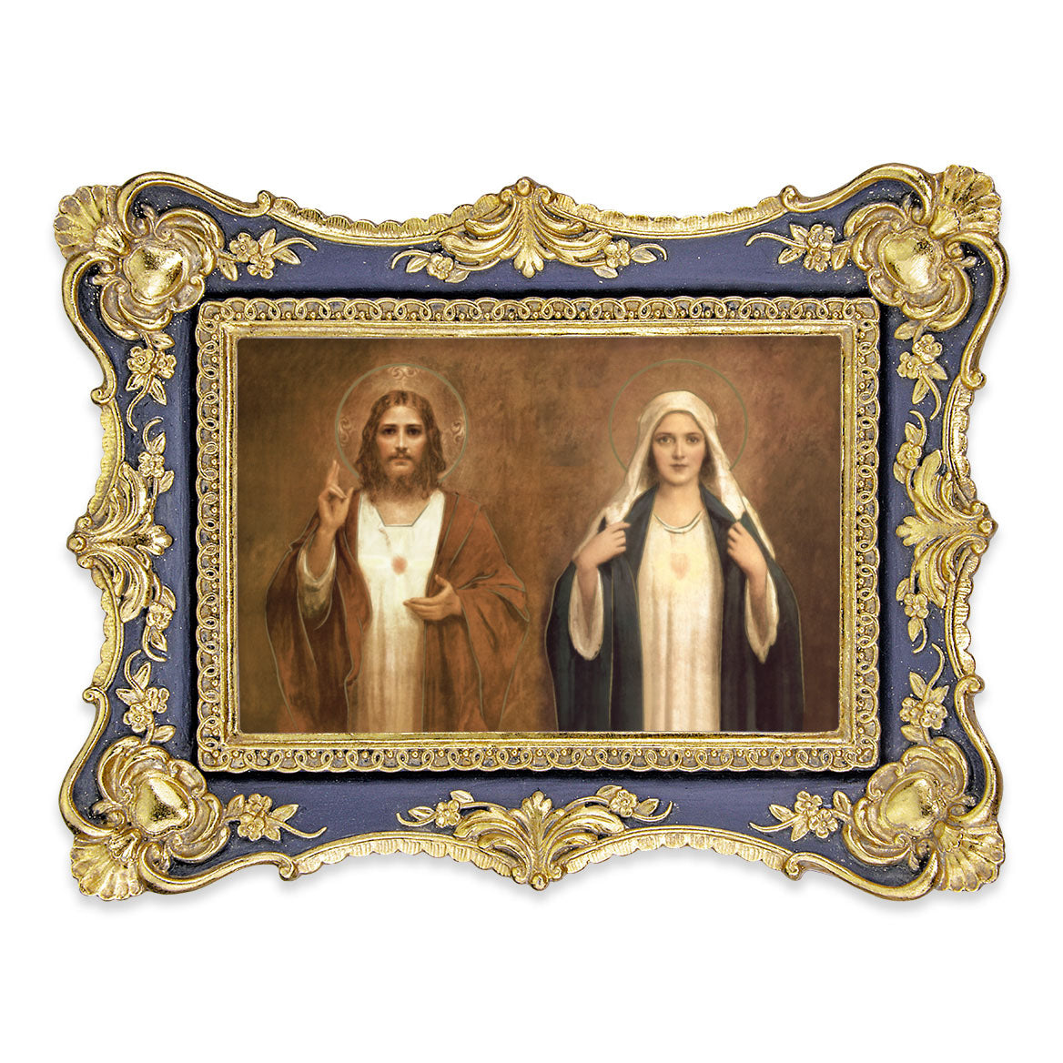 Sacred Hearts by Chambers Gold-Leaf & Blue Frame 4603-113