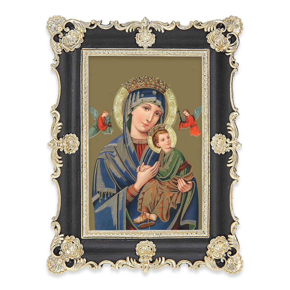 6x8 Our Lady of Perpetual Help Gold-Leaf & Black Frame 4604-208