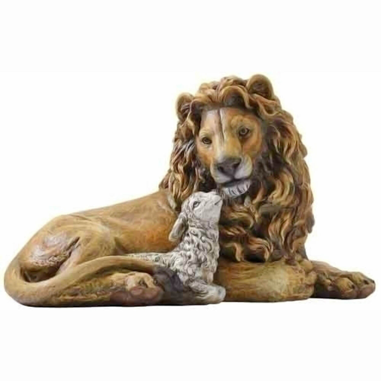 Lion and the Lamb Statue - 6-1/2 inches tall & 13-1/2 inches long