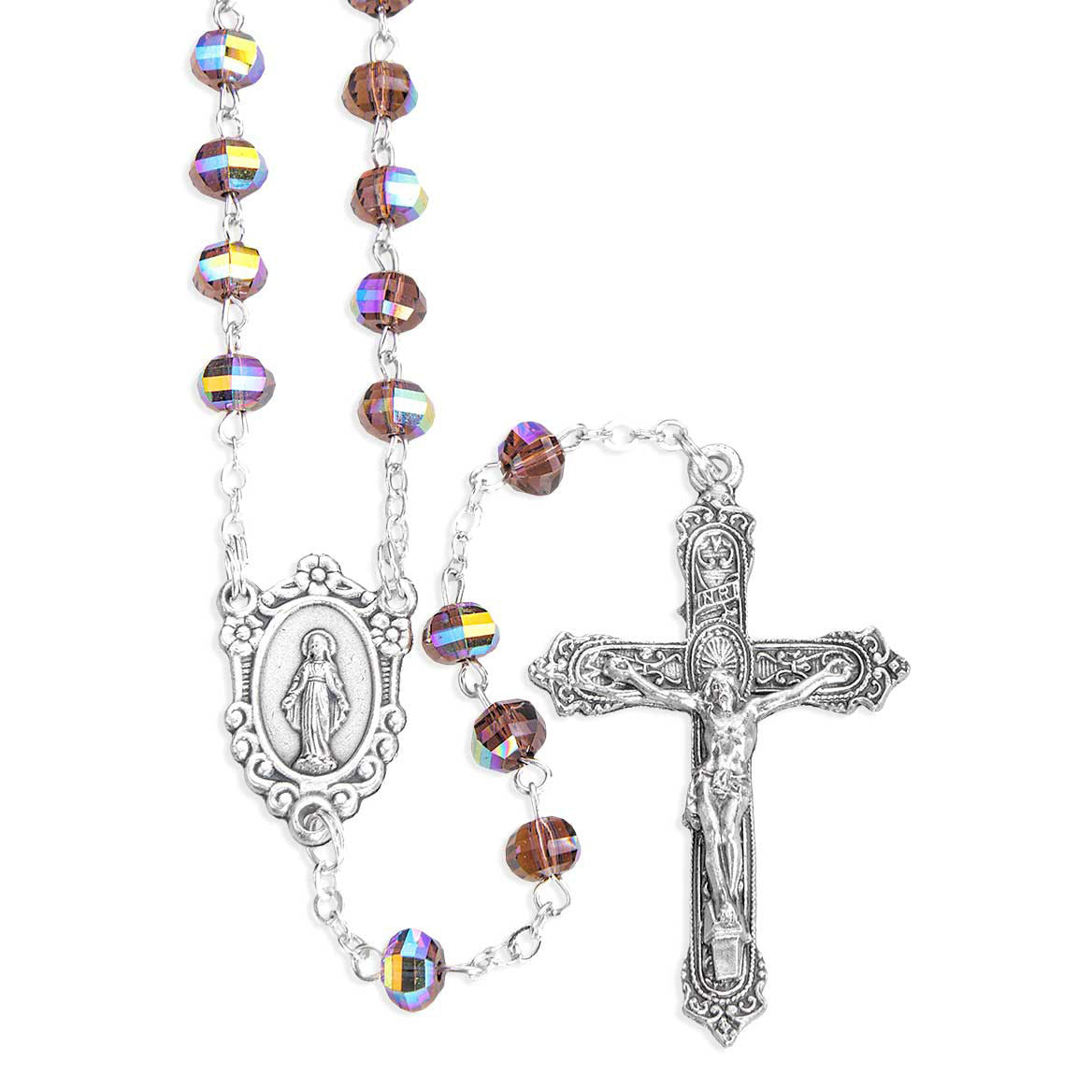 6mm Faceted Amethyst AB Rosary 186AM