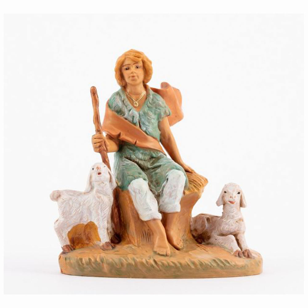 Peter, Shepherd Boy with Sheep Fontanini Figure no. 54049