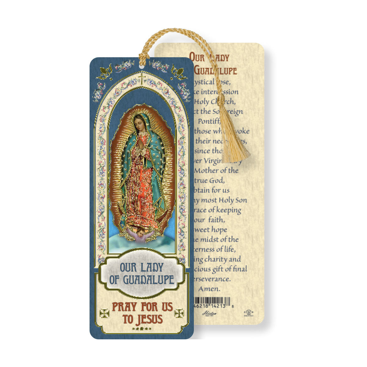 Laminated Our Lady of Guadalupe Bookmark with Tassel B8-216