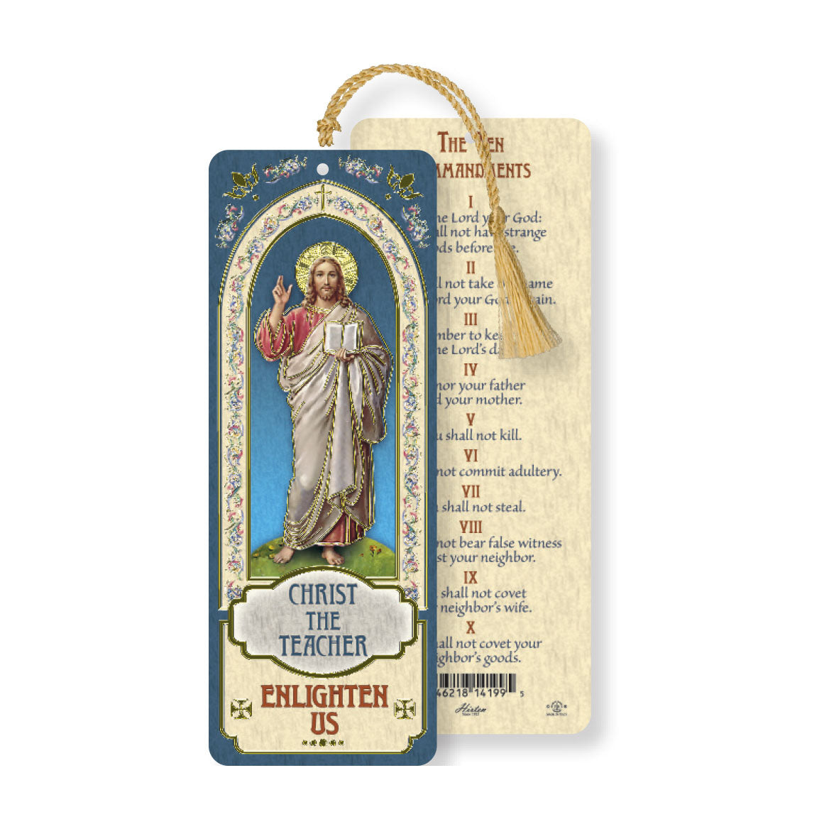 Laminated Christ The Teacher Bookmark with Tassel B8-129