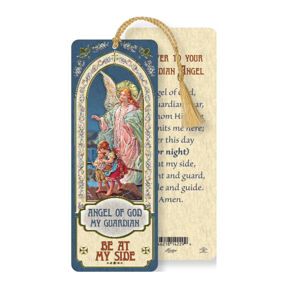 Laminated Guardian Angel Bookmark with Tassel B8-350