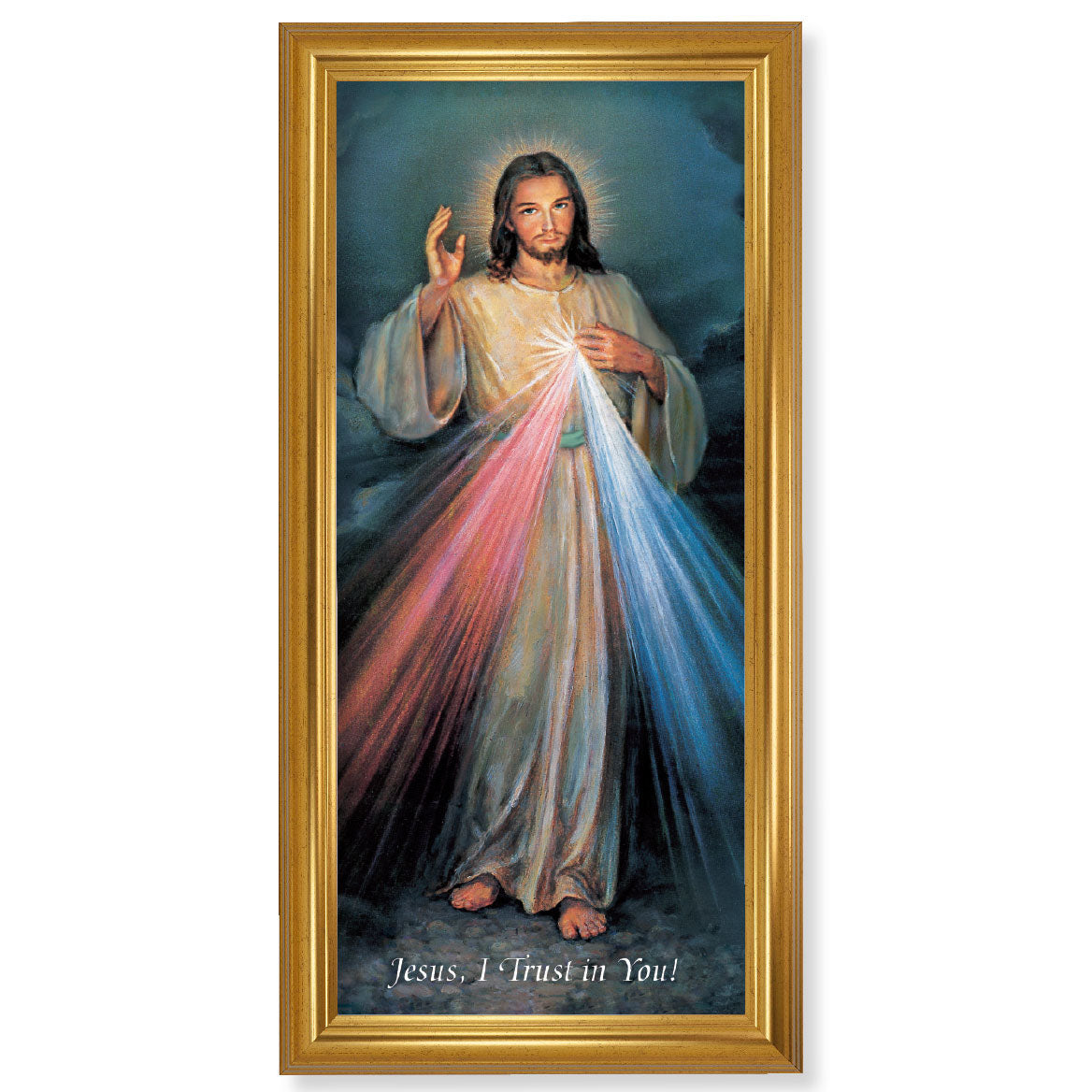 12x26 Hyla Divine Mercy in Gold Frame