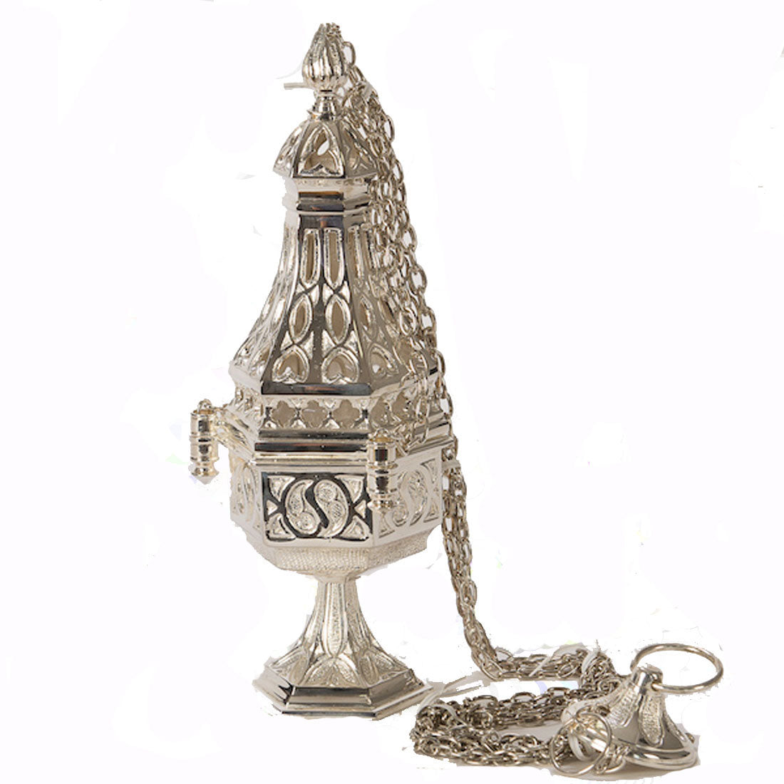 3 Chain Silver Plated Church Censer H20S
