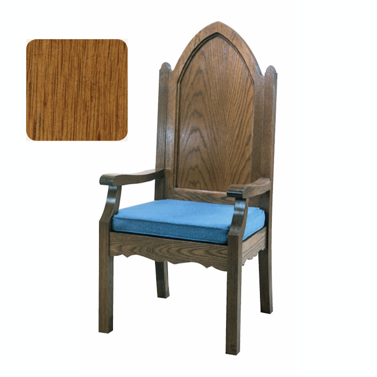 Rosewood Finish Gothic Style Celebrant Chair with Optional Padded Back 972A