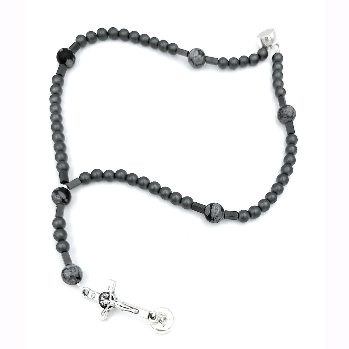 Men's Matte Hematite Magnetic Wrist Rosary