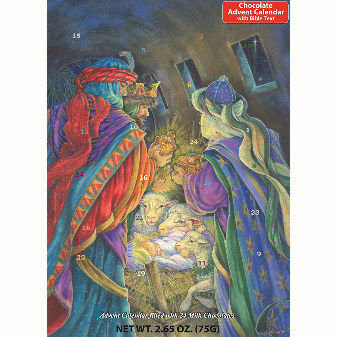 Presenting the Gifts Chocolate Advent Calendar with Bible Text